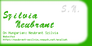 szilvia neubrant business card